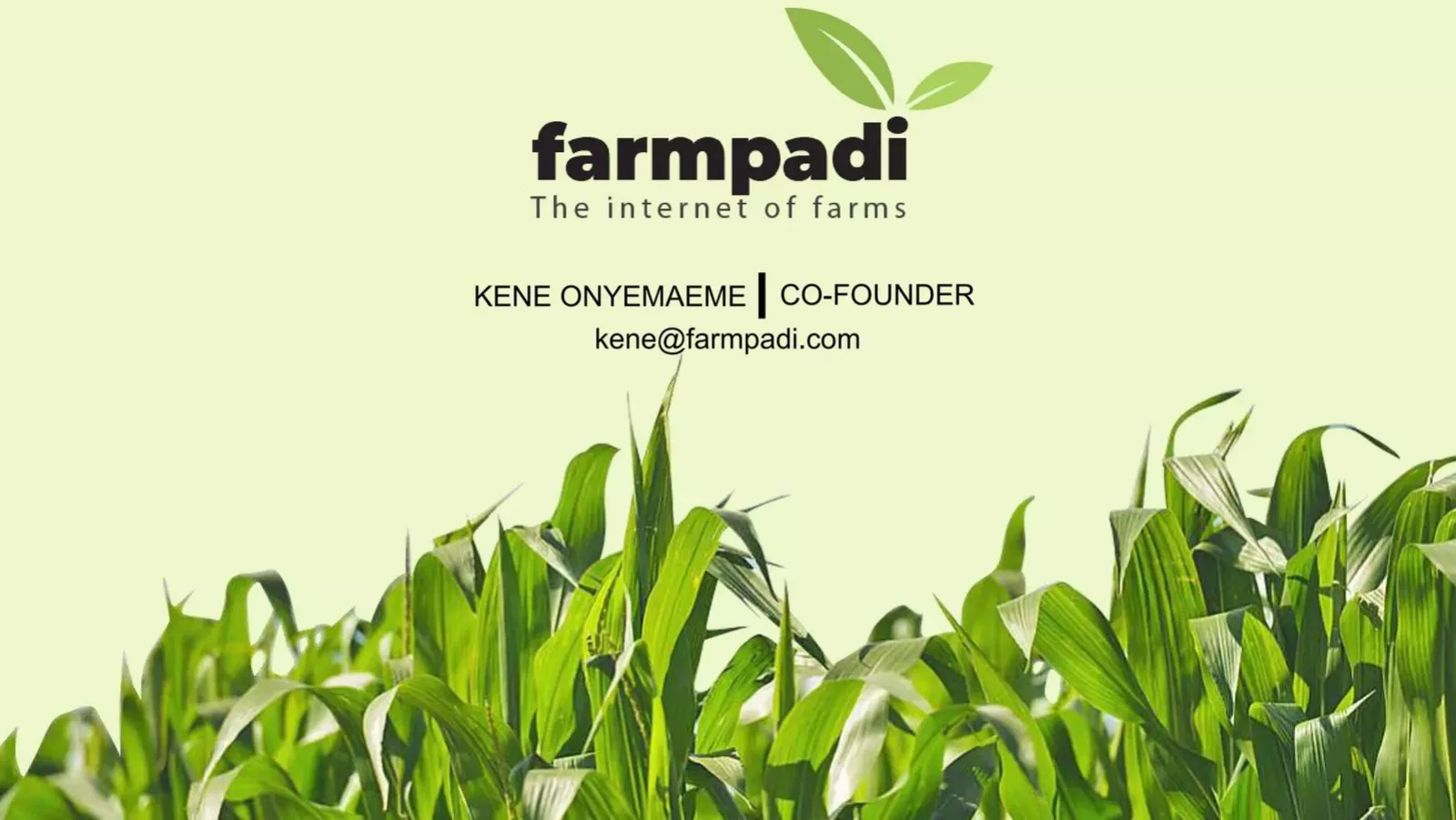 Farmpadi pitch deck slide