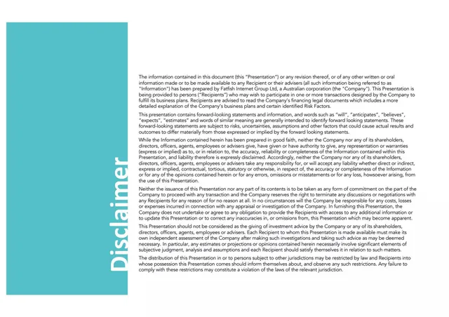 Disclaimer slide 2 from Fatfish Internet