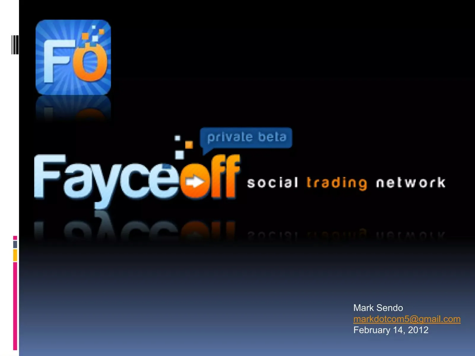 Fayceoff pitch deck slide