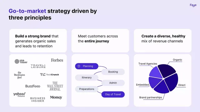 Go-to-market strategy slide 12 from Faye
