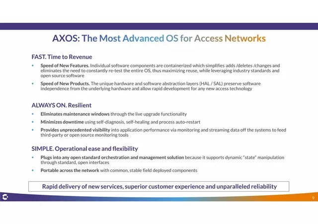 Technology slide 9 from Calix
