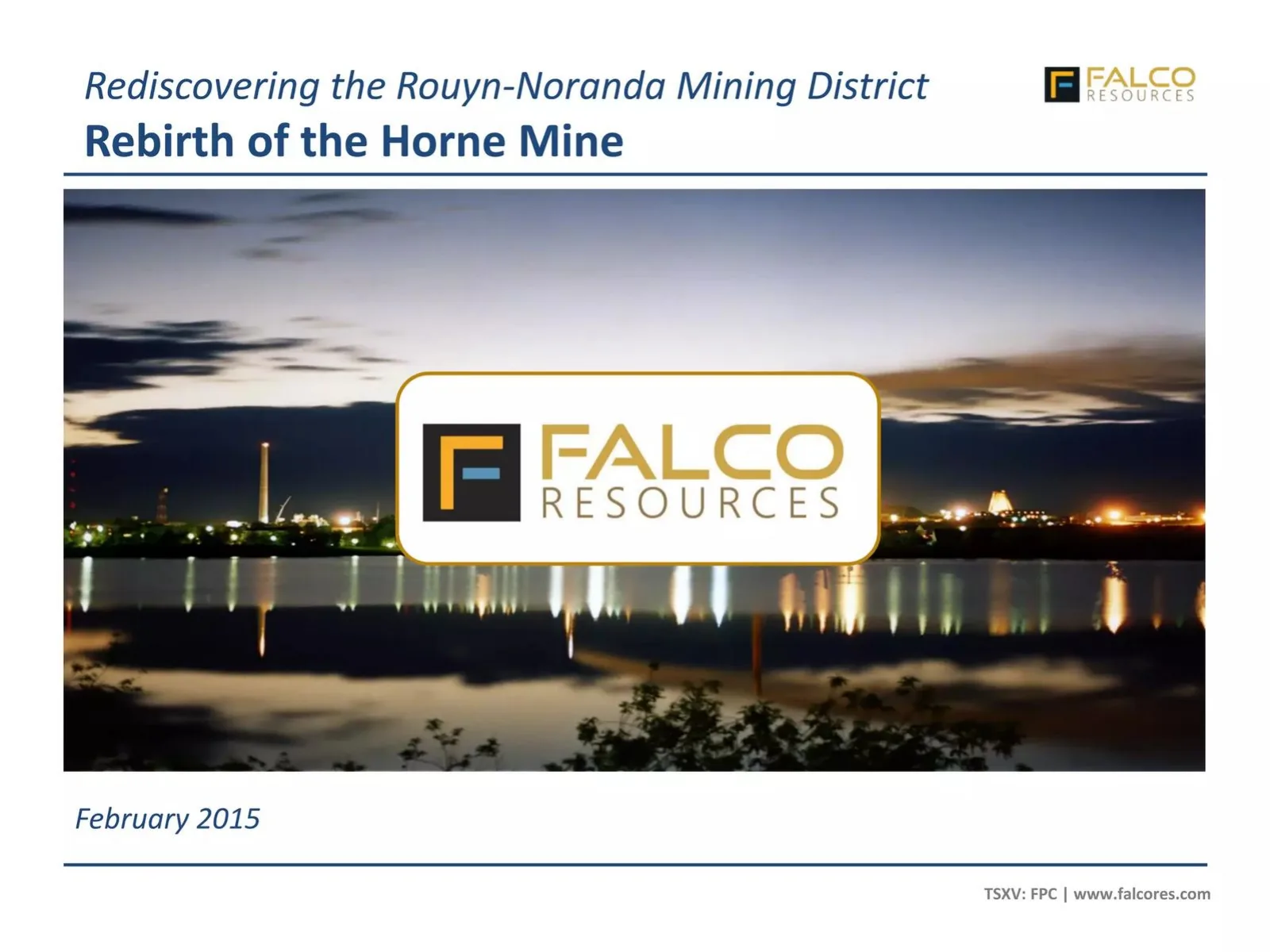 Falco Resources pitch deck slide
