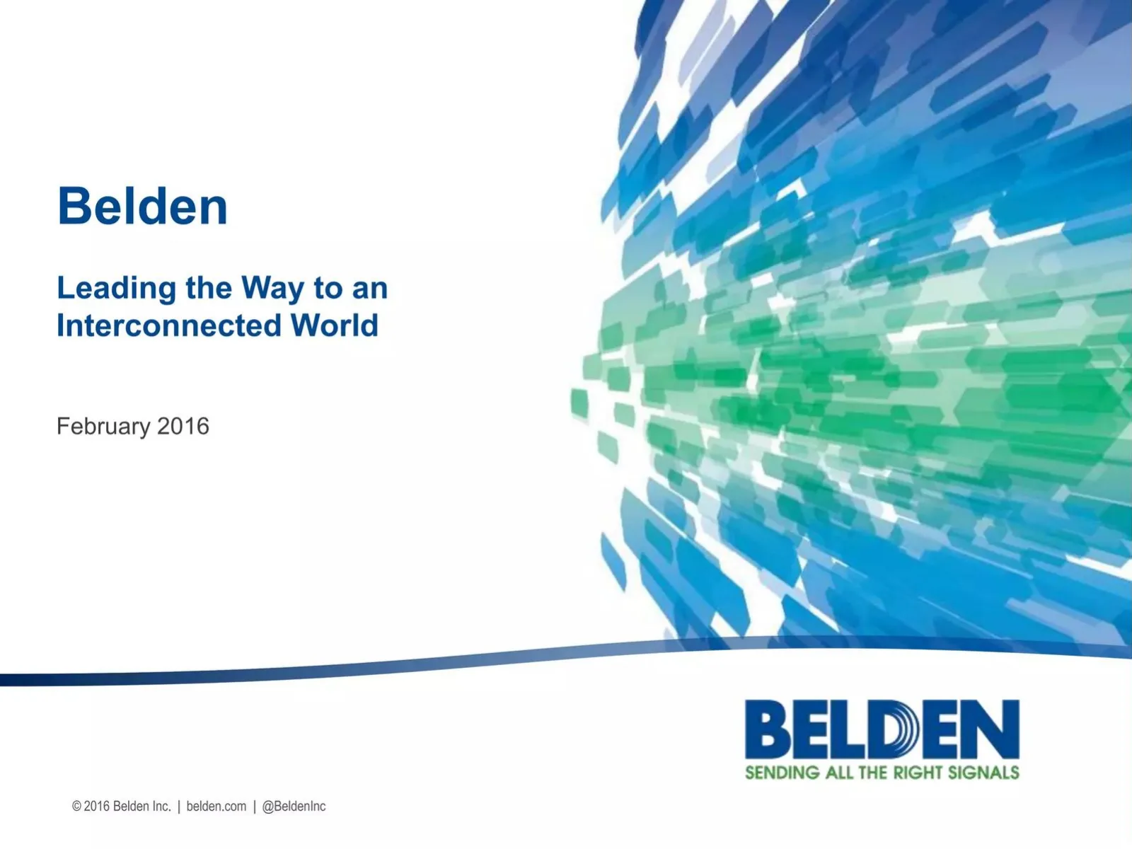 Belden pitch deck slide