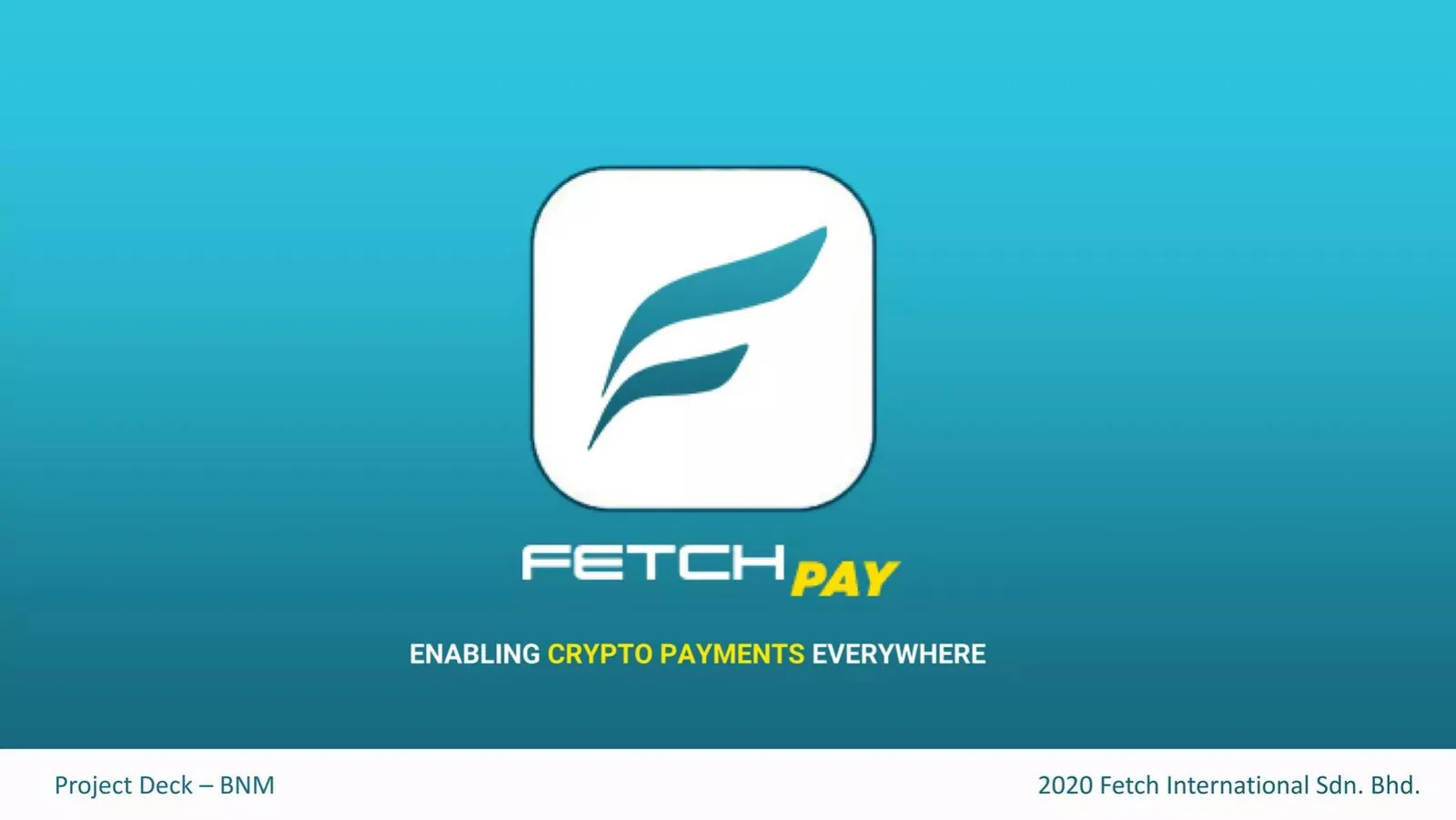 Fetch Payments pitch deck slide