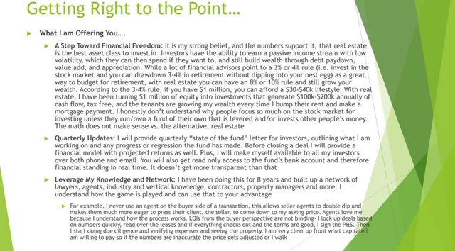 Product / solution slide 3 from FI Real Estate Fund One, LLC