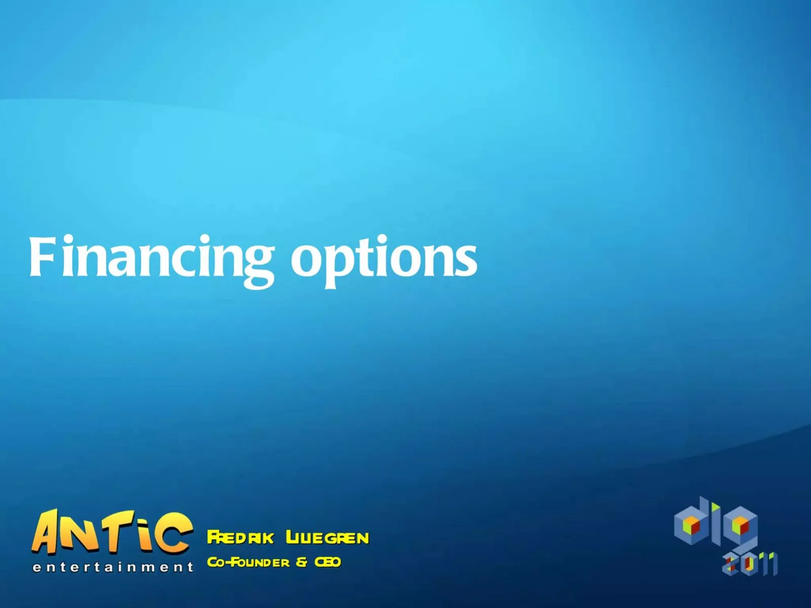 Antic Entertainment pitch deck slide