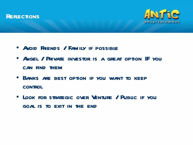 Ask & use of funds slide 12 from Antic Entertainment