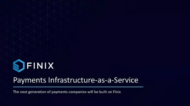 Finix Payments pitch deck cover