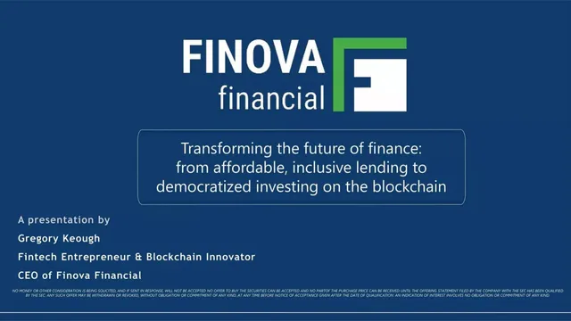 Finova Financial pitch deck cover