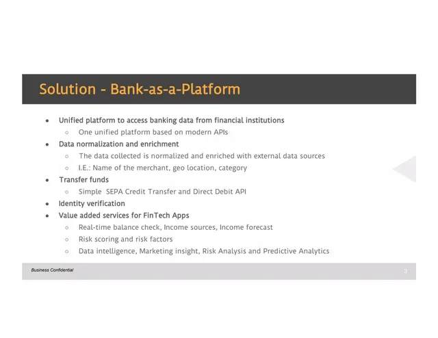 Product / solution slide 3 from FinPort (TrueLayer)