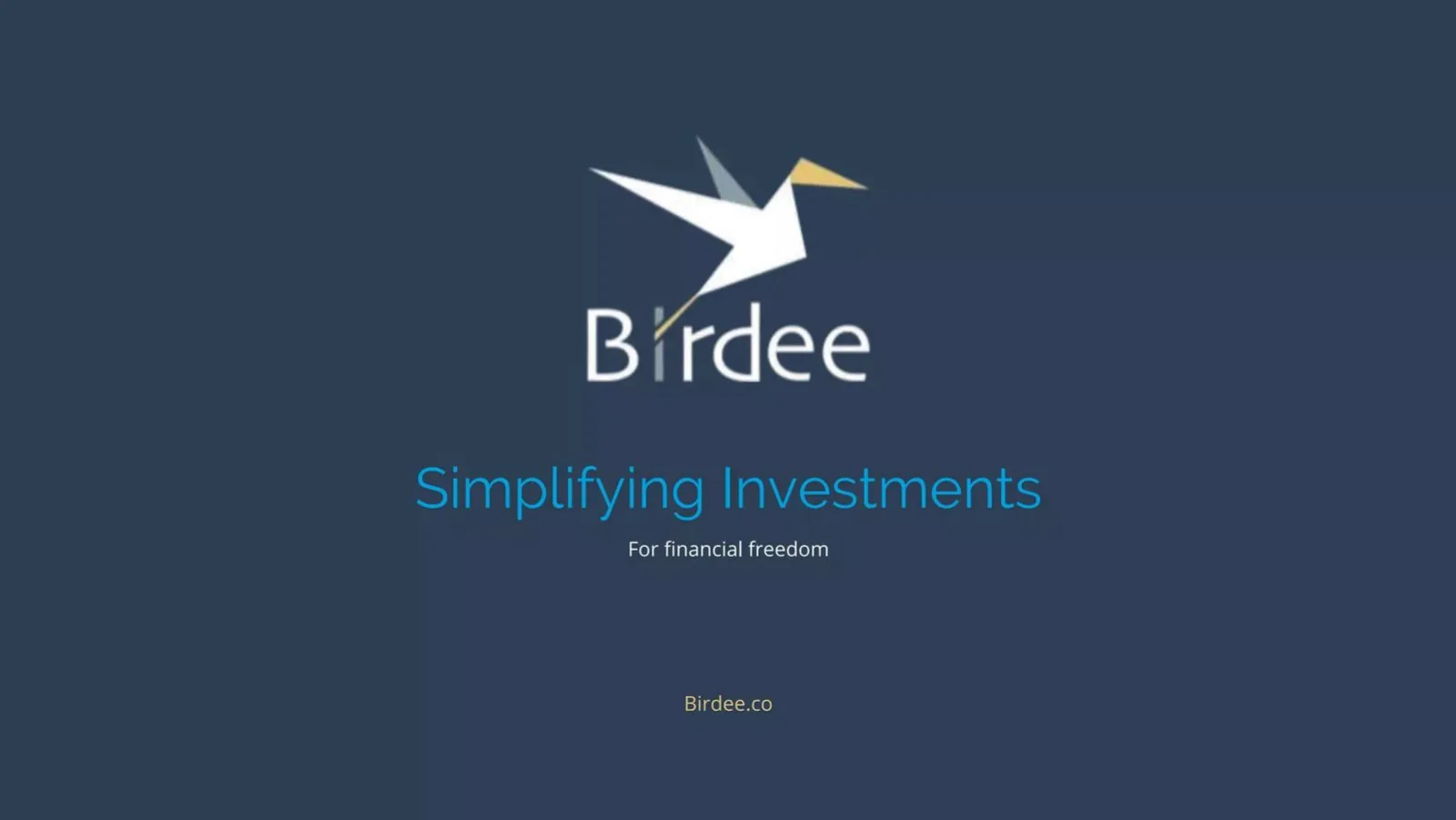 Birdee pitch deck slide