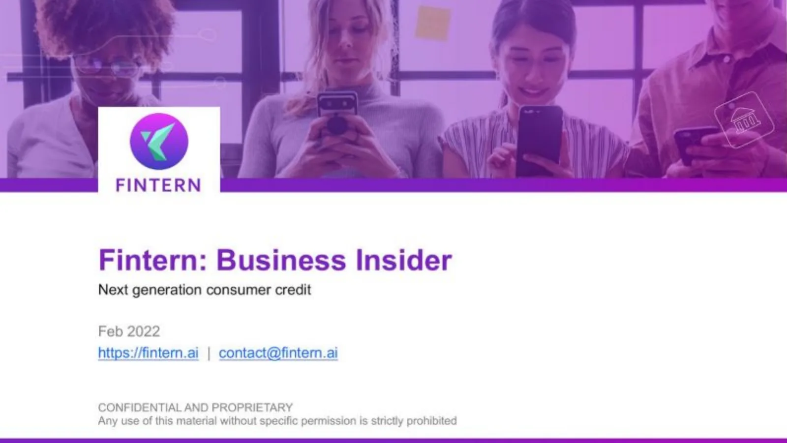 Fintern pitch deck slide