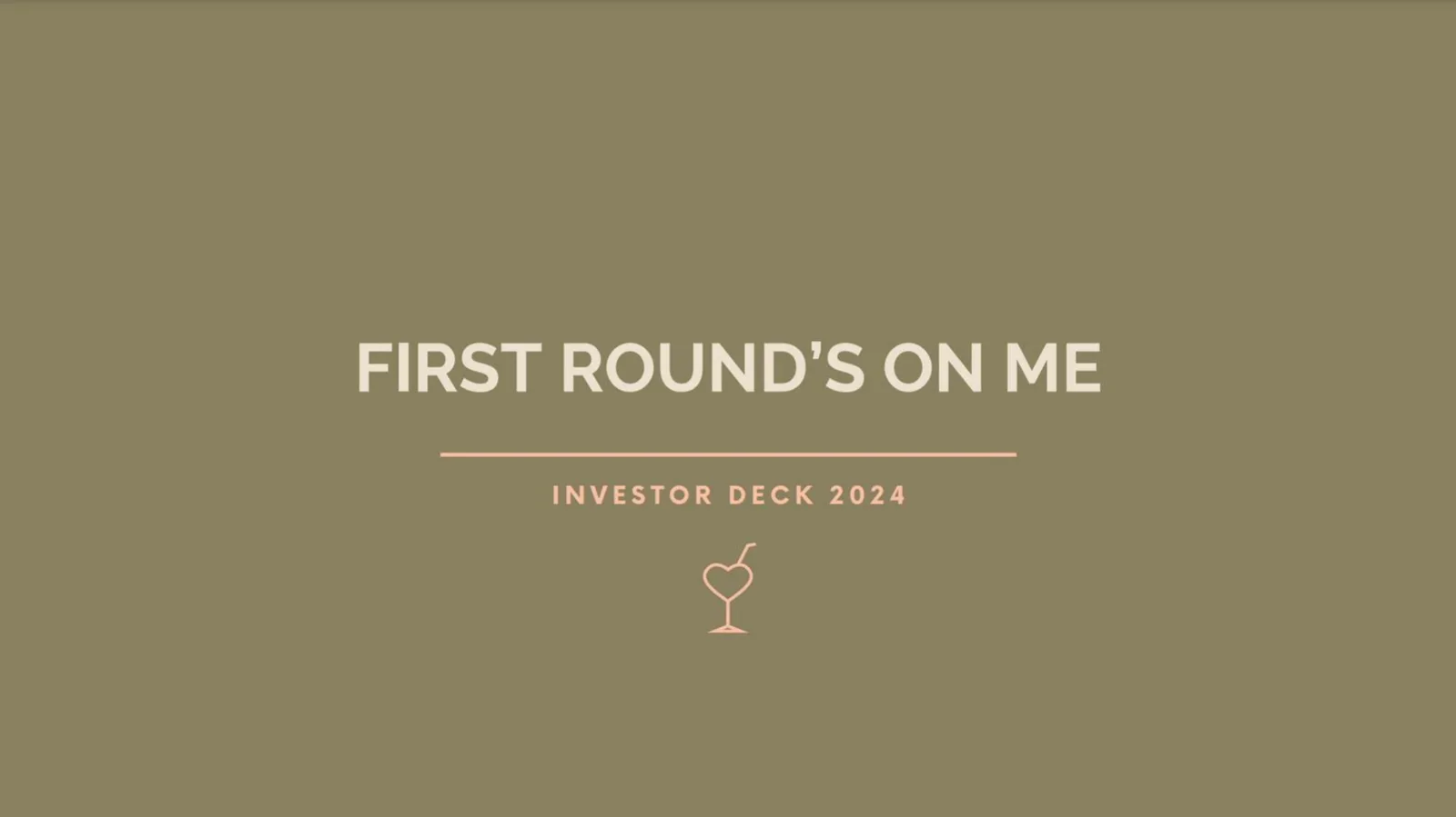 First Round's on Me (FROM) pitch deck slide