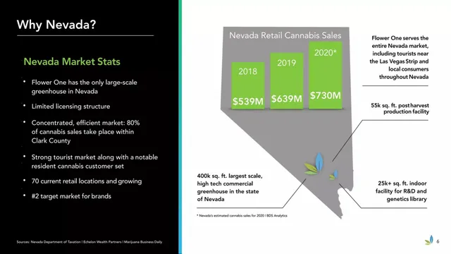Market analysis / overview slide 6 from Flower One Holdings