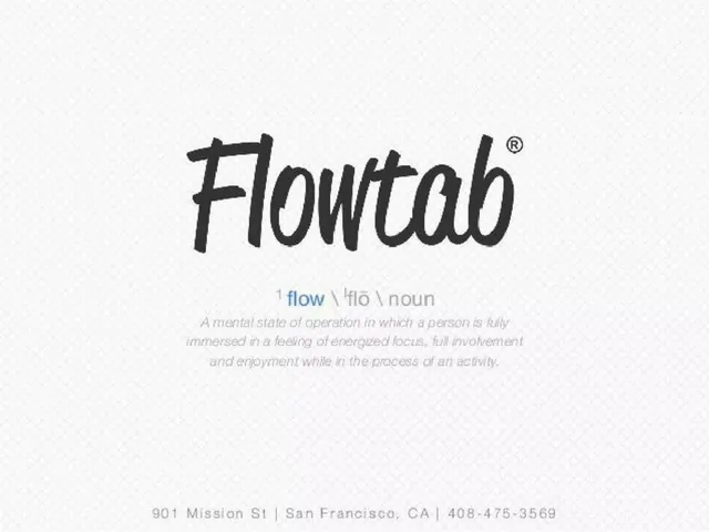 Flowtab pitch deck cover