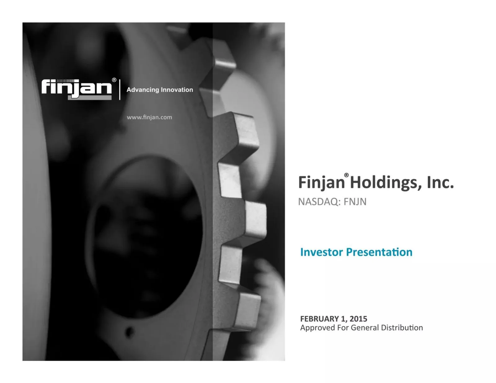 Finjan Holdings, Inc. pitch deck slide