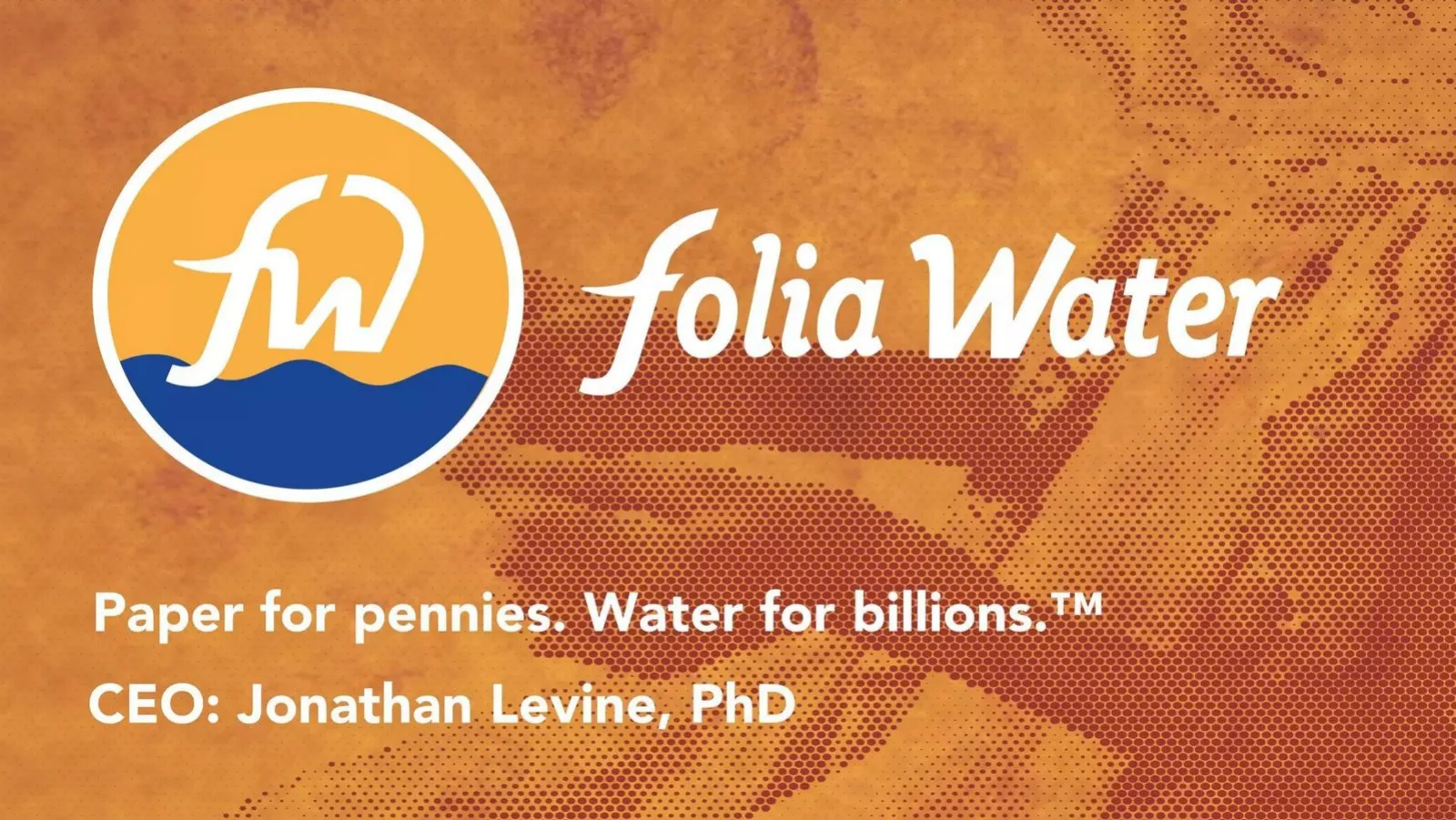 Folia Water pitch deck slide