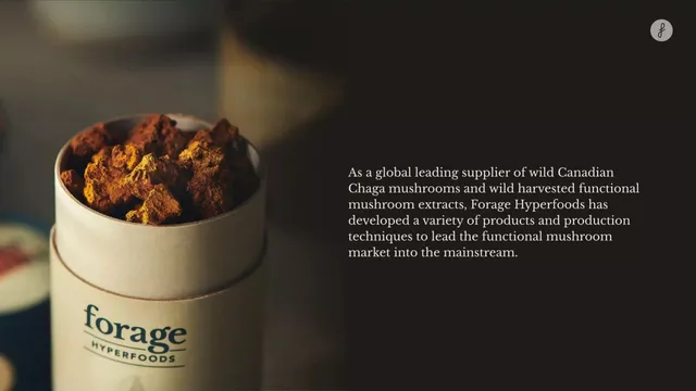 Company overview slide 5 from Forage Hyperfoods Inc