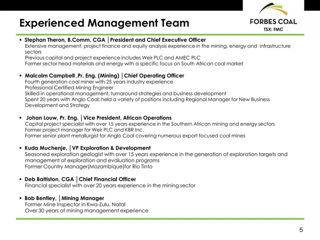 Team slide 5 from ForbesCoal