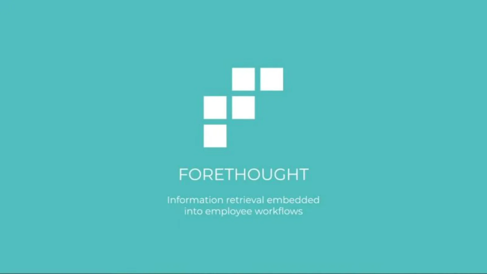 Forethought (Series A) pitch deck slide