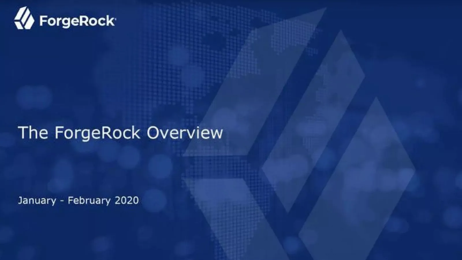 ForgeRock pitch deck slide