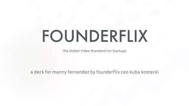 Founderflix pitch deck cover
