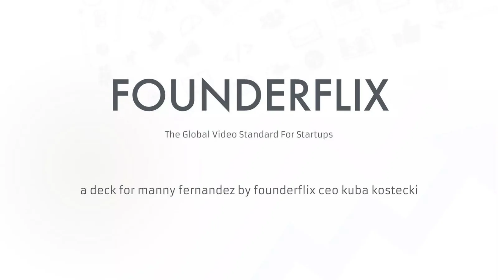 Founderflix pitch deck slide