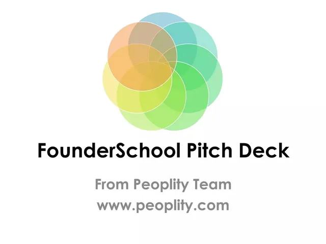 FounderSchool (Peoplity) pitch deck cover