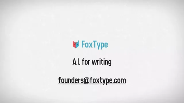 FoxType pitch deck cover