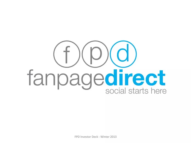 Fanpage Direct pitch deck cover