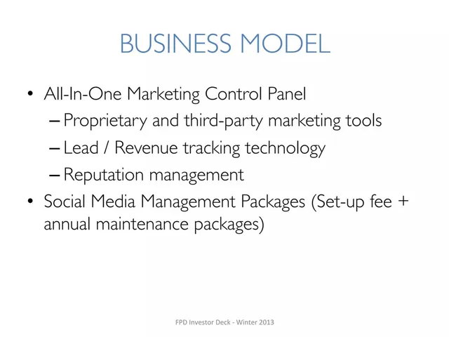 Business model / revenue streams slide 4 from Fanpage Direct