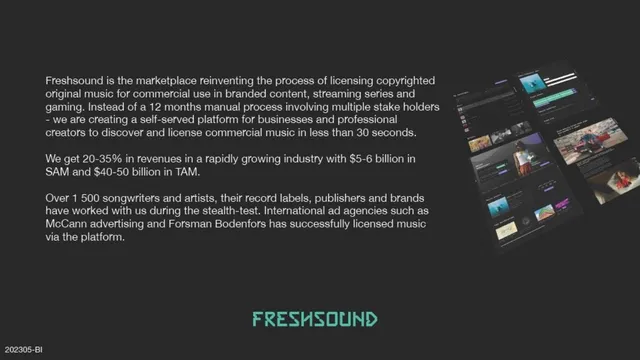 Product / solution slide 2 from Freshsound