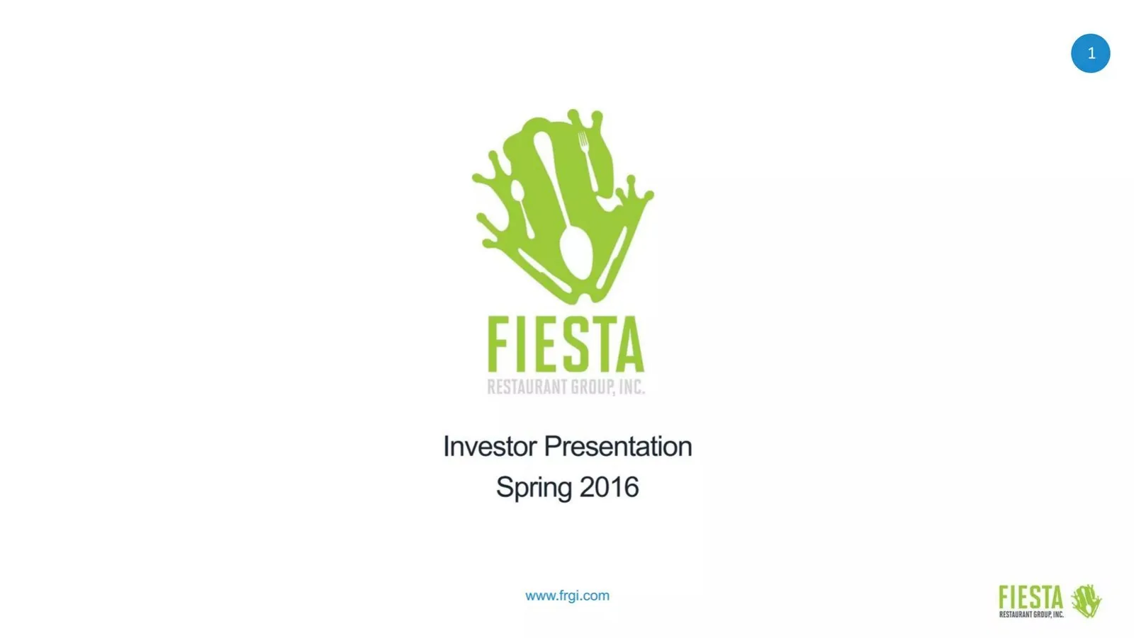 Fiesta Restaurant Group, Inc. pitch deck slide
