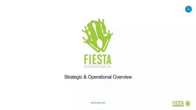 Section divider slide 4 from Fiesta Restaurant Group, Inc.