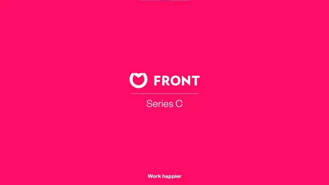 Front Series C pitch deck cover