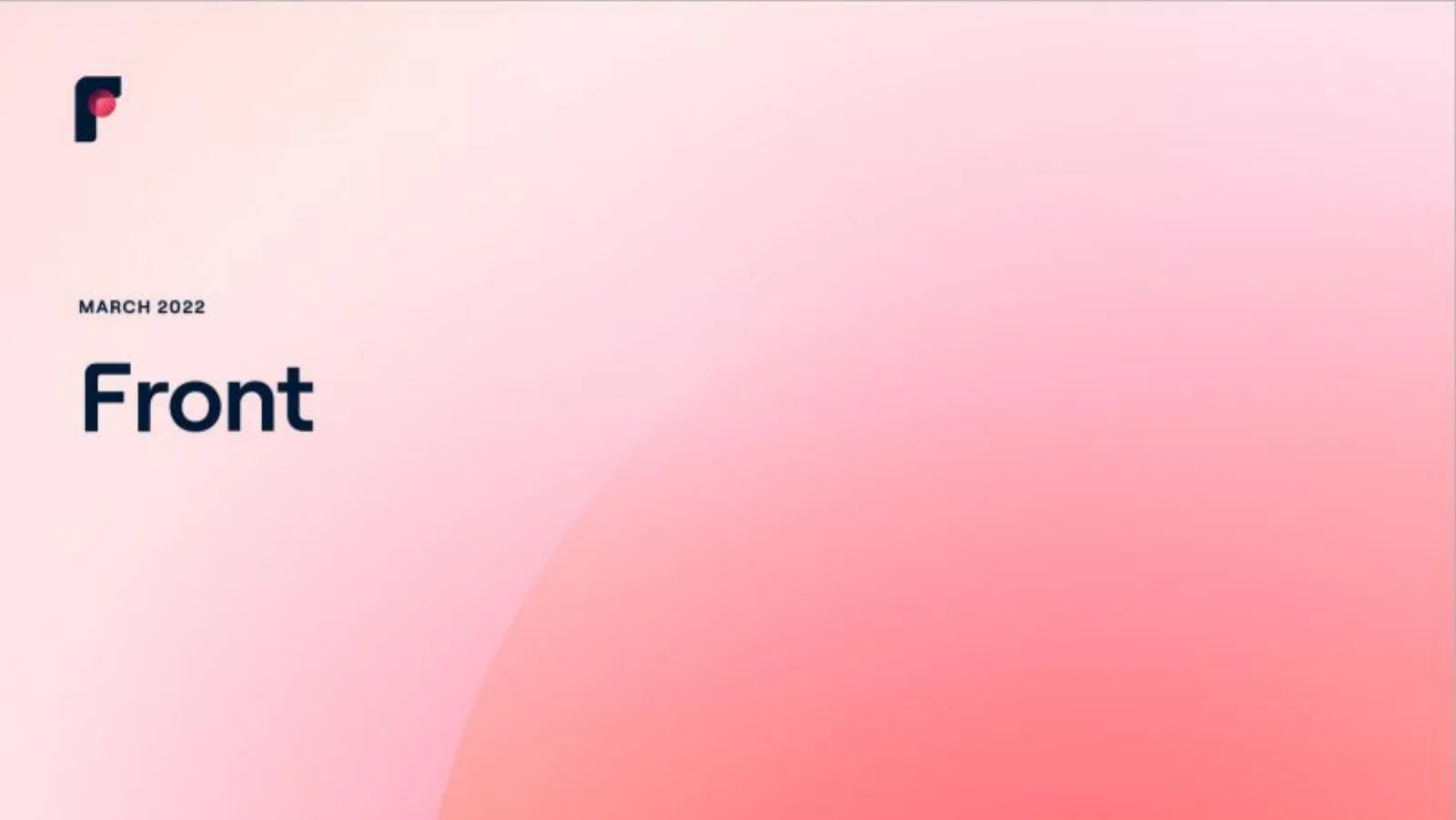 Front pitch deck slide