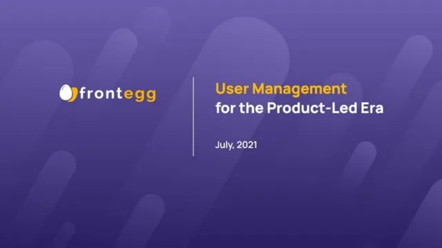 Frontegg pitch deck cover