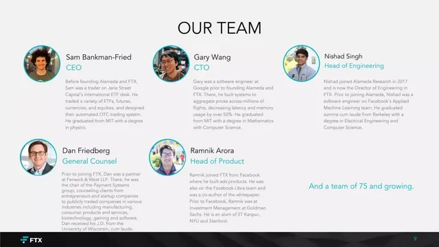 Team slide 10 from FTX