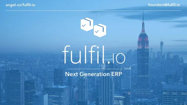 Fulfil.io pitch deck cover