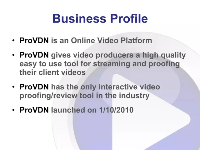 Product / solution slide 7 from ProVDN