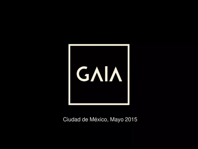 Gaia Design pitch deck cover