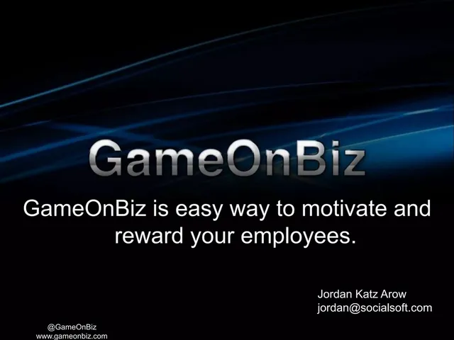 GameOnBiz pitch deck cover