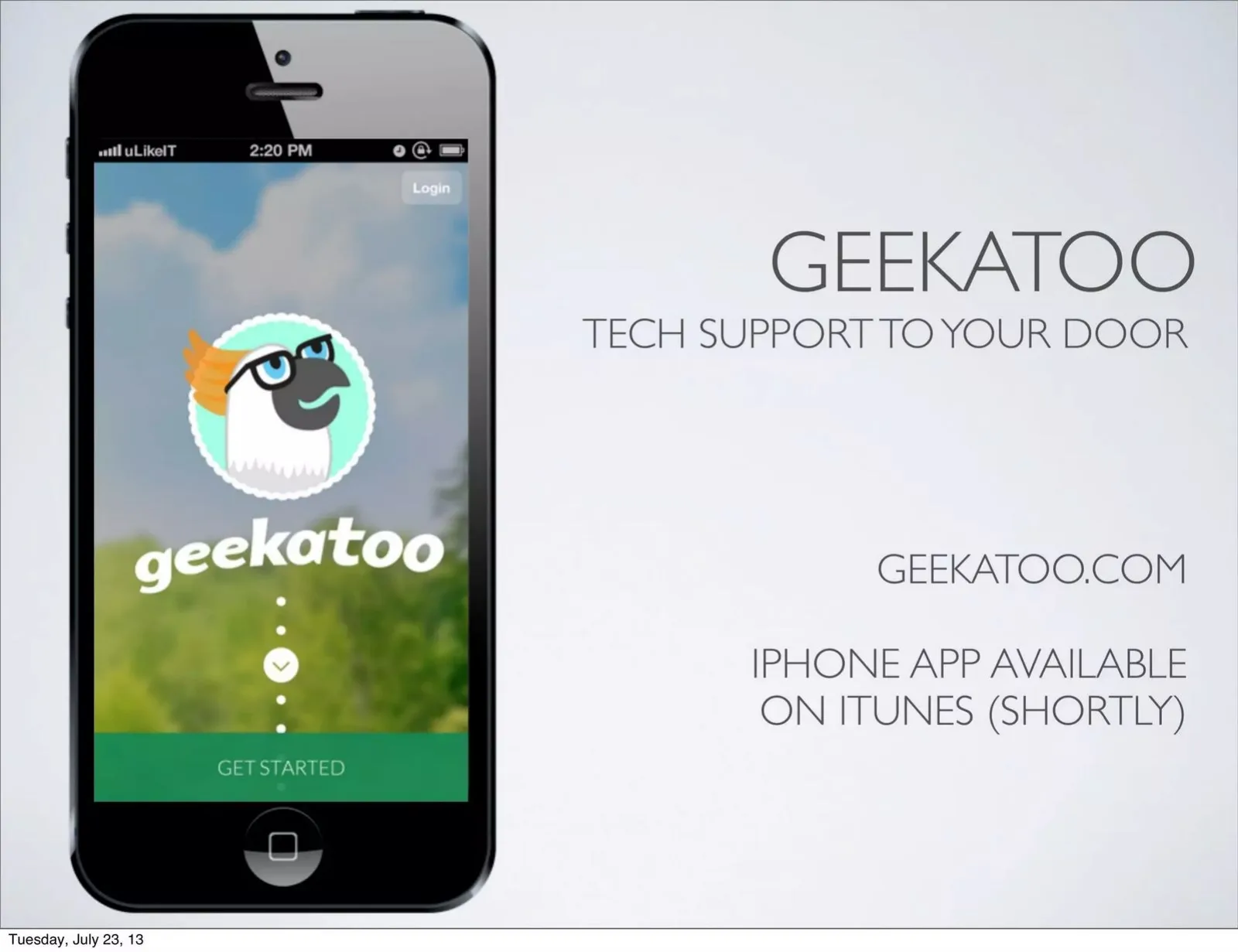 Geekatoo pitch deck slide