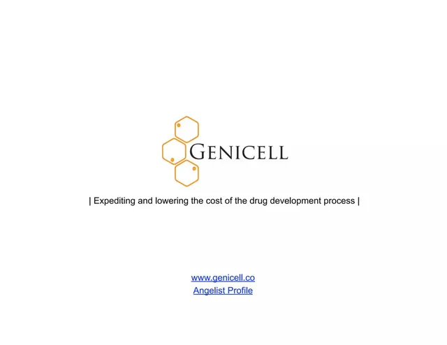 Genicell pitch deck cover
