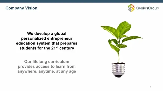Vision slide 3 from Genius Group