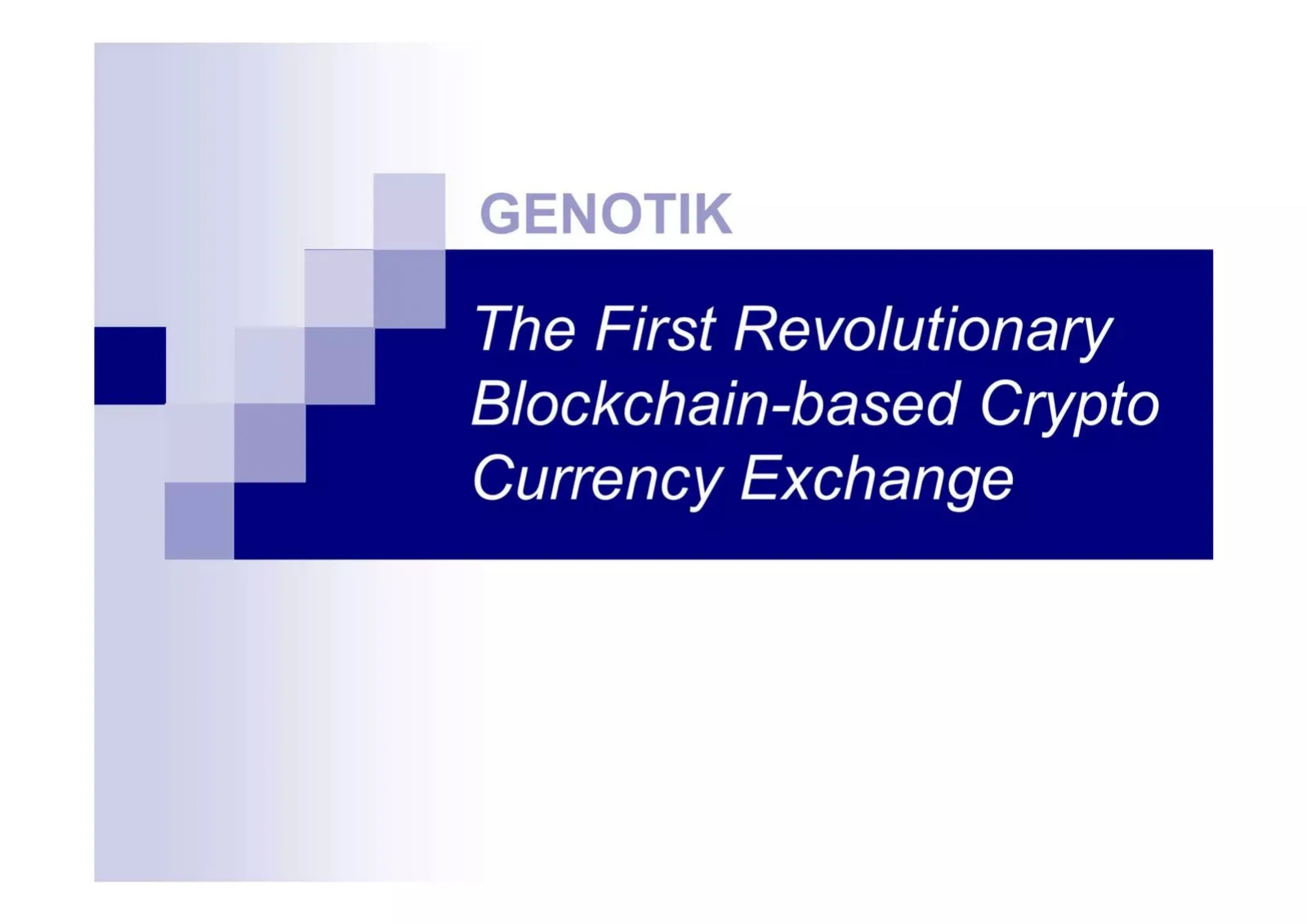 Genotik pitch deck slide