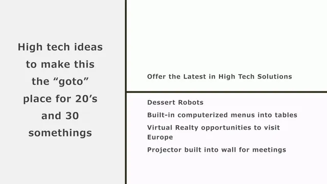 Product / solution slide 8 from German Garden Restaurant