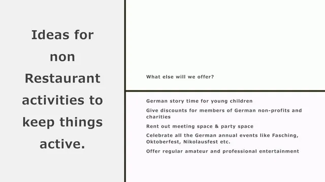 Product / solution slide 10 from German Garden Restaurant