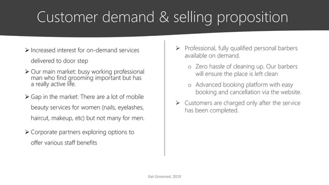 Product / solution slide 3 from Get Groomed