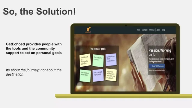 Product / solution slide 8 from GetEchoed
